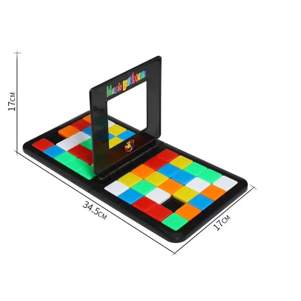 Dzieci kolorowa bitwa kwadratowa gra wyścigowa rodzic-dziecko kwadratowe puzzle na biurko nauka zabawek edukacyjnych antystresowy chłopcy dziewczęta