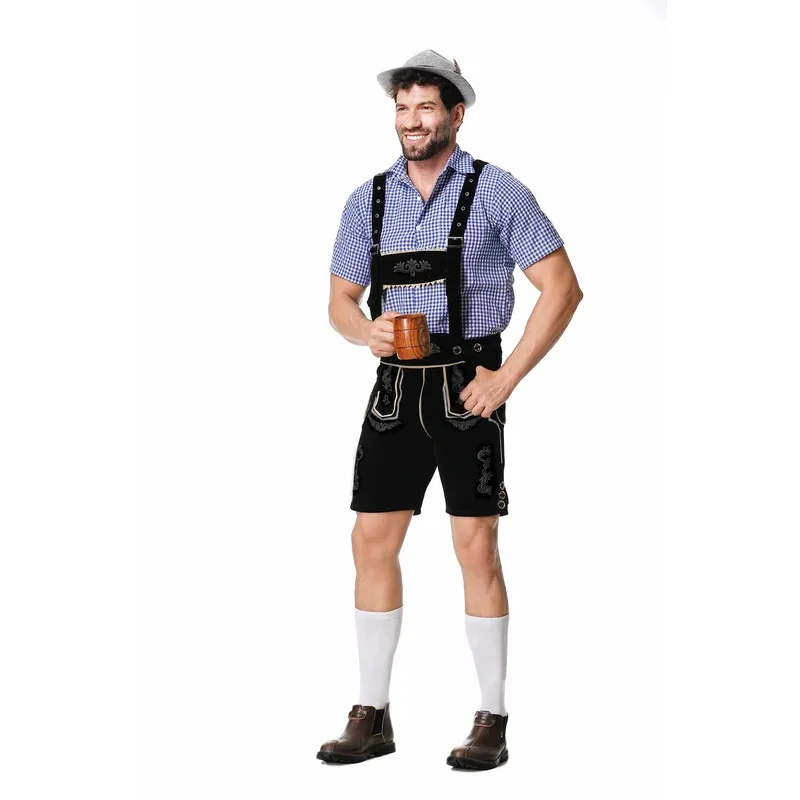 German Oktoberfest Costumes Suits Traditional German Men Bavarian Beer Outfits Cosplay Halloween Carnival Festival Party Clothes
