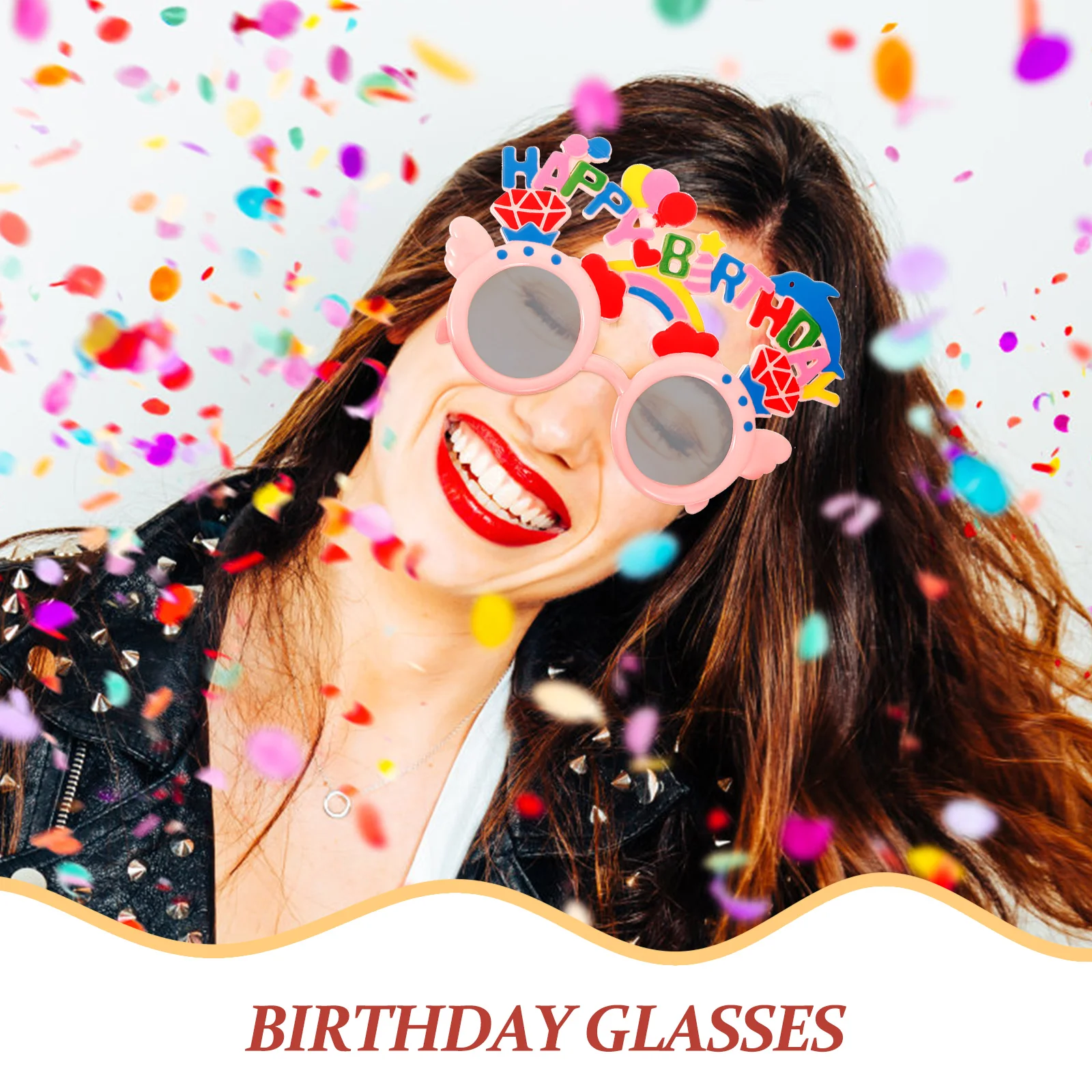 

3Pcs Birthday Party Glasses Creative Funny Sunglasses for Adults Photo Props Festival Eyewear Supplies Funny Party Sunglasses