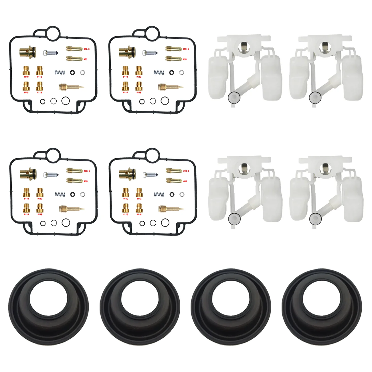 GSX-F 600 GSX600F Katana 1988-1997 Carburetor Repair Kit Diaphragm Float Parts