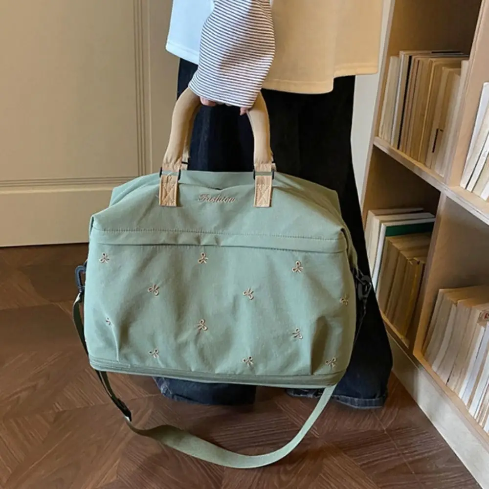 Large Capacity Travel Luggage Bag Bowknot INS Clothing Storage Bag Extensible Portable Dry Wet Separation Bags Business Trip
