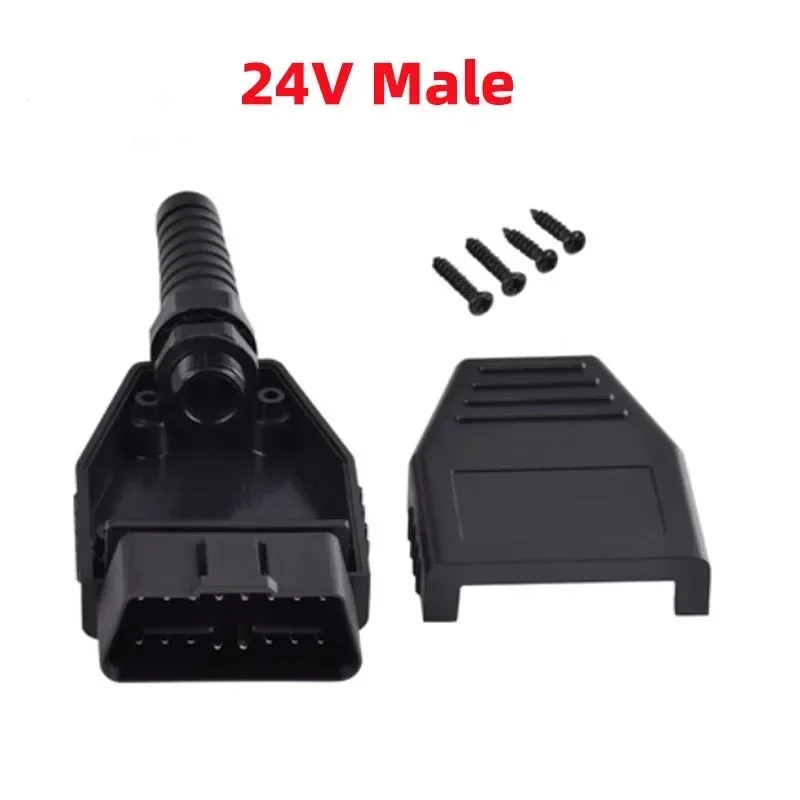 ذكر Famle موصل 12 فولت 24 فولت J1962 سيارة obd قذيفة التوصيل مع مسامير obd2 16pin obd لتقوم بها بنفسك تجميع واجهة التشخيص المقبس