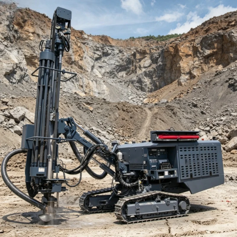 Customized Blast Water Well Drilling Rig Quarry Rock Drill Machine Drill Rigs Air Compressor Drilling Machine High Efficiency