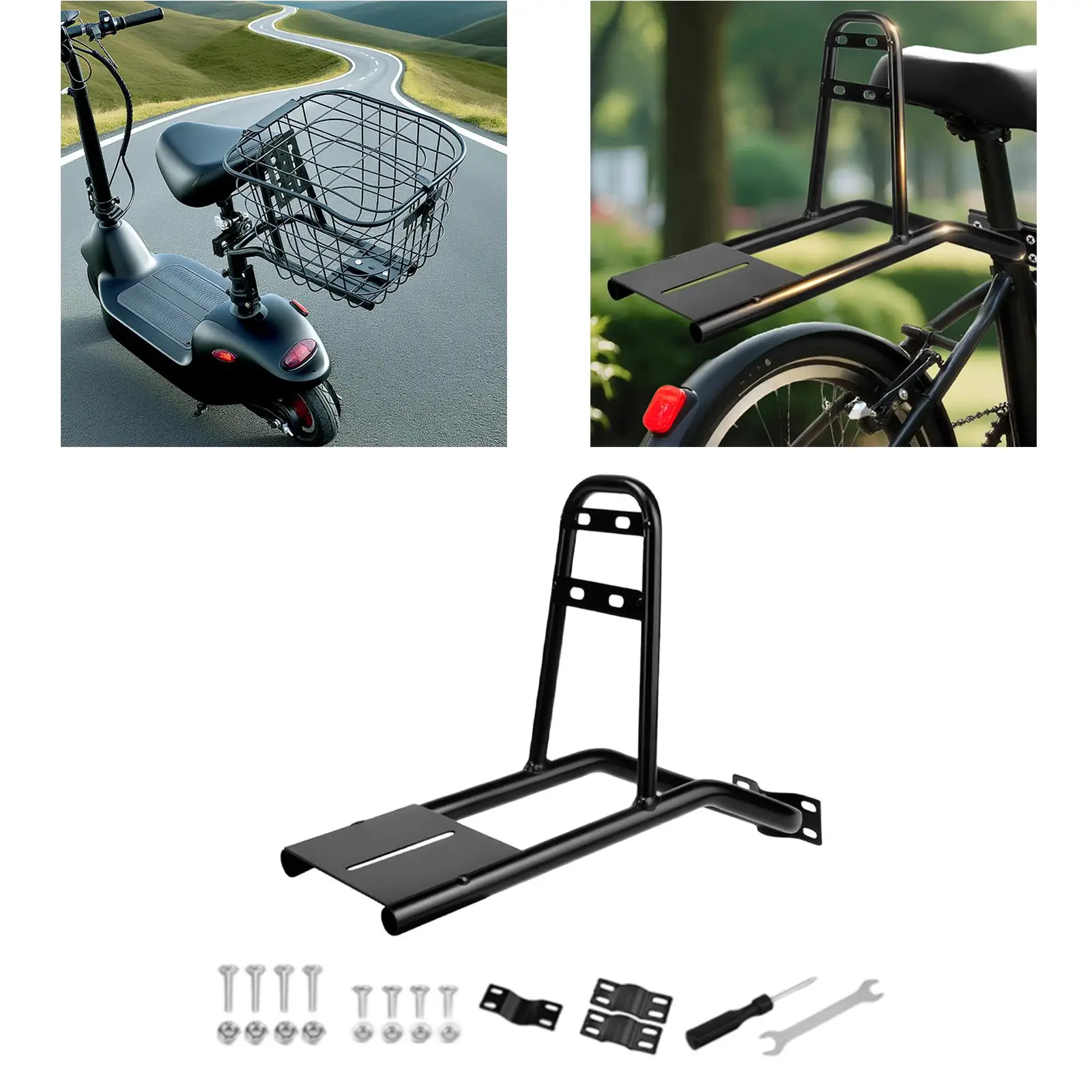 

Electric Scooters Rack Heavy Duty Replace Stable Practical Portable Steel Lightweight Premium Accessories Cargo Expansion Shelf