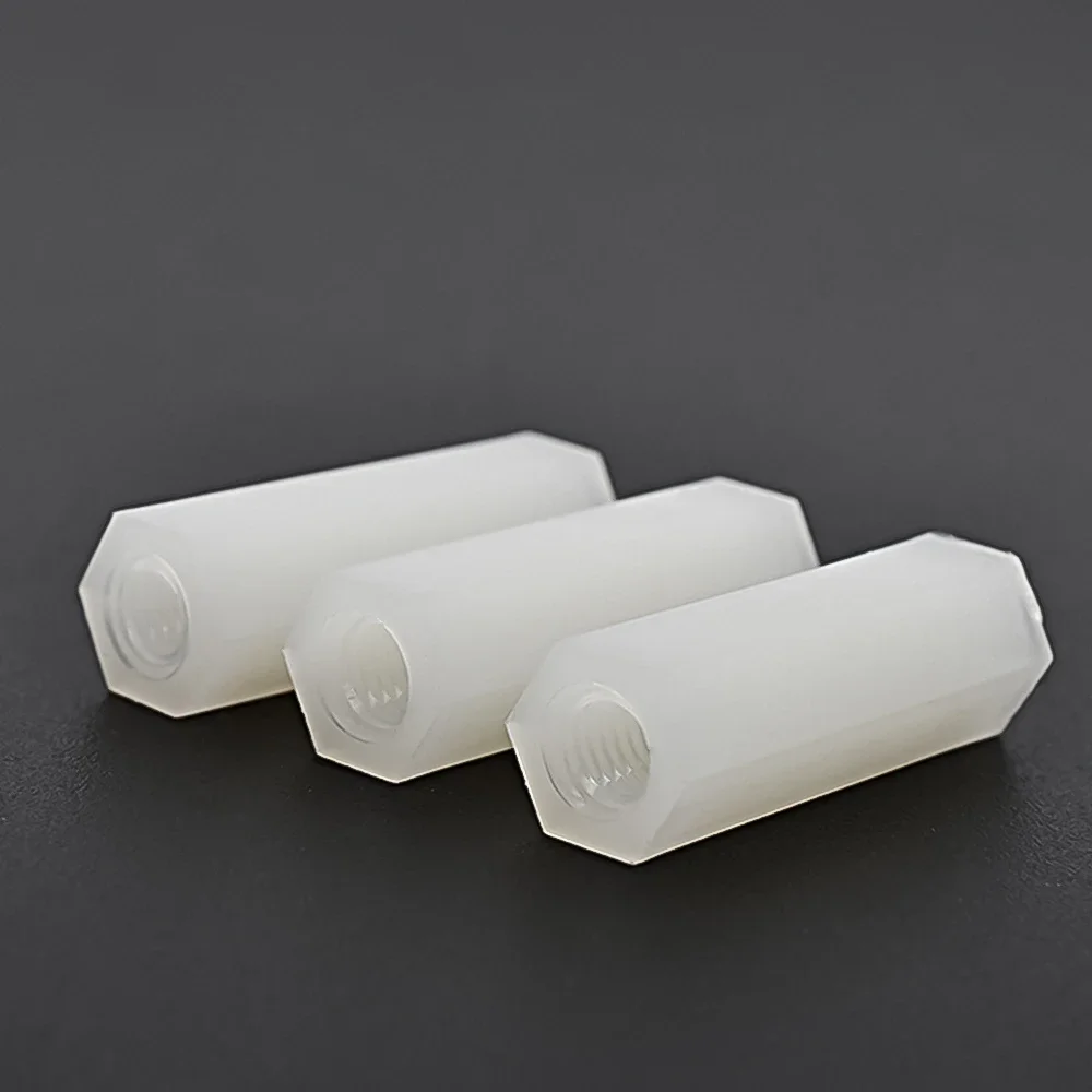Black White Female Hex Nylon Motherboard Standoff Spacing Bolt Screws M2 M2.5 M3 M4 M5 M6 Rack Spacers Columns For PCB