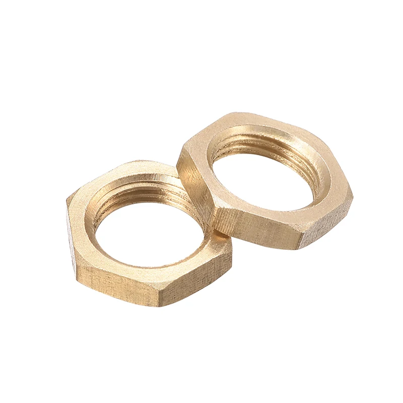 

Uxcell 2/4/10/12pcs Brass Hex Lock Nut Pipe Fitting Flange Nut G1 G3/4 G1/2 G3/8 G1/4 G1/8 Female Thread Locknut for Plumbing