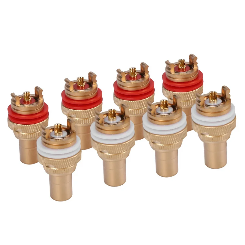 SQPP-48 шт. красный + белый RCA гнездовой разъем шасси Высокое качество RCA CMC гнездовой разъем Phono медная вилка усилитель Hi-Fi