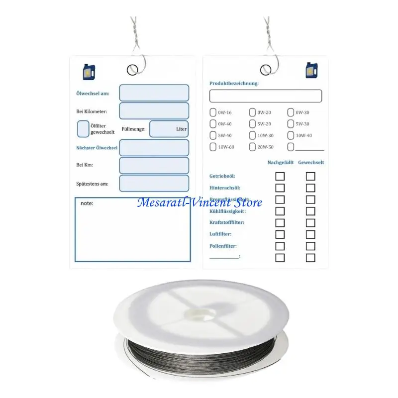 A70F Double Sided Oil Change Markers With 25m Line For Vehicle Maintenance Planning