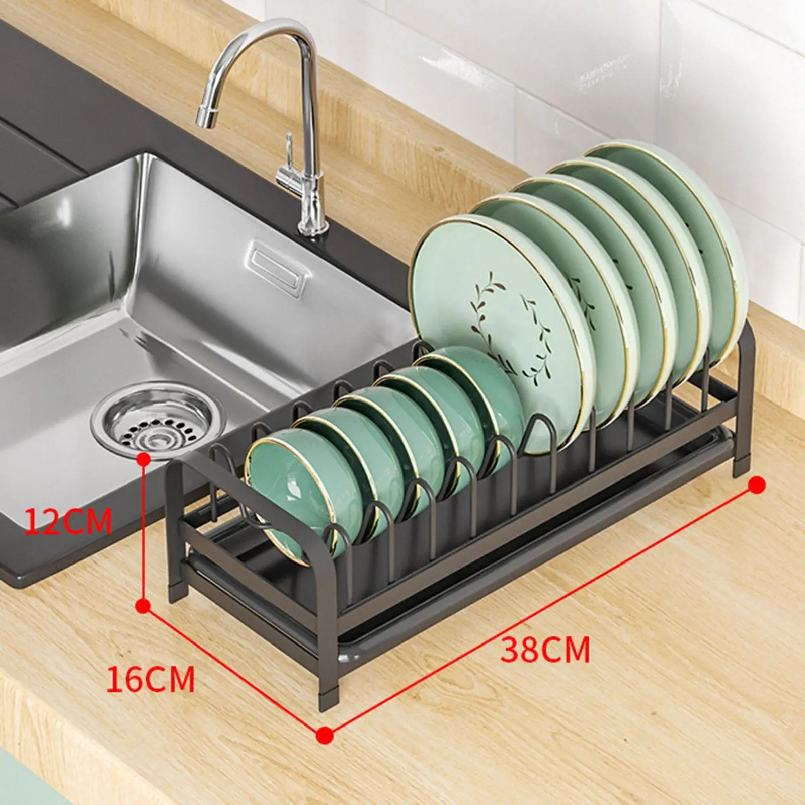 

Dish Drying Rack Dish Storage Rack for Cafe Kitchen Counter Restaurant