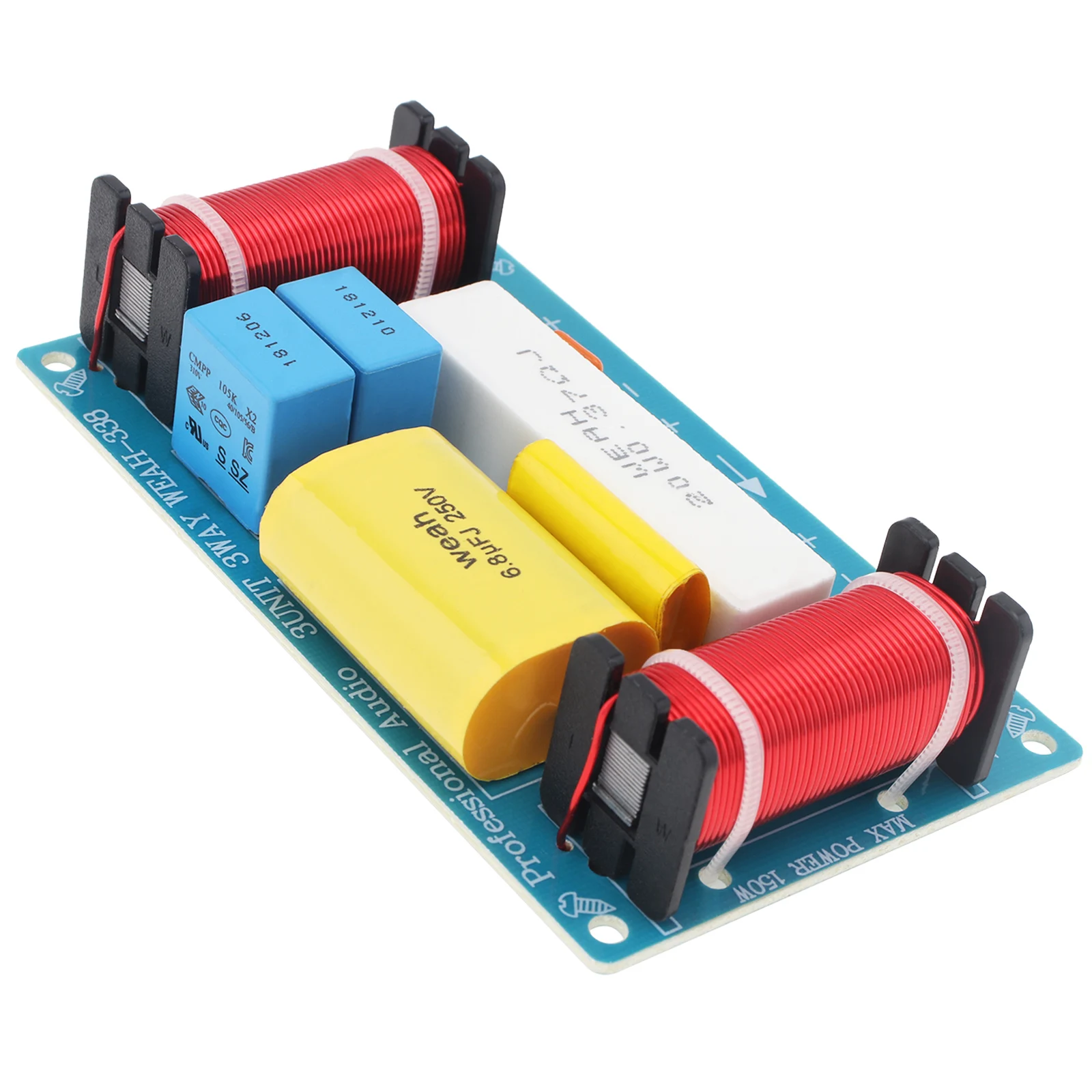 2pcs WEAH-338 3 Unit Crossover Filters 3 Way Audio Frequency Divider Beautiful Appearance Full Power