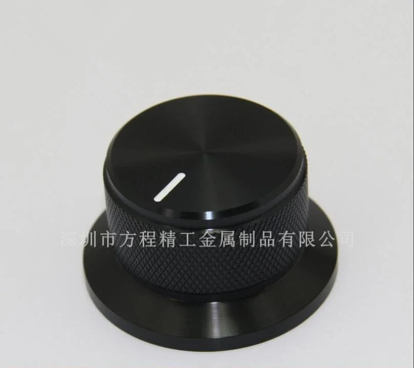 1Pcs Aluminum Knob Cap Potentiometer Knobs Rotary Knurled 44*25mm Silver Highlights Button Volume Switch Tube Amplifier Control