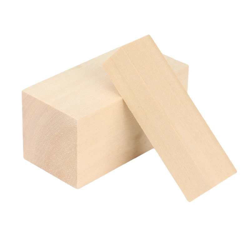 A98E-10Pack Kit di blocchi per intaglio in tiglio Spazi vuoti per principianti Kit di blocchi per intaglio in legno non finito (5L + 5S)