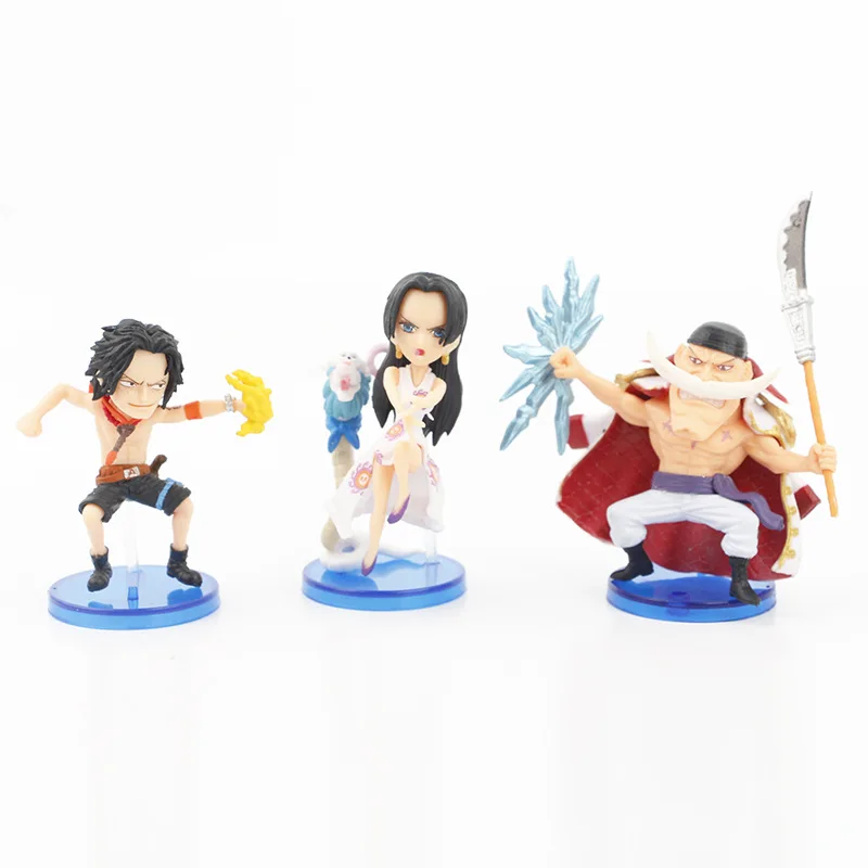 9pcs/set One Piece Yamato Edward Newgate Charlotte Katakuri Boa Hancock Shanks Zoro Sanji Luffy Figures Pvc Model Toys 7cm