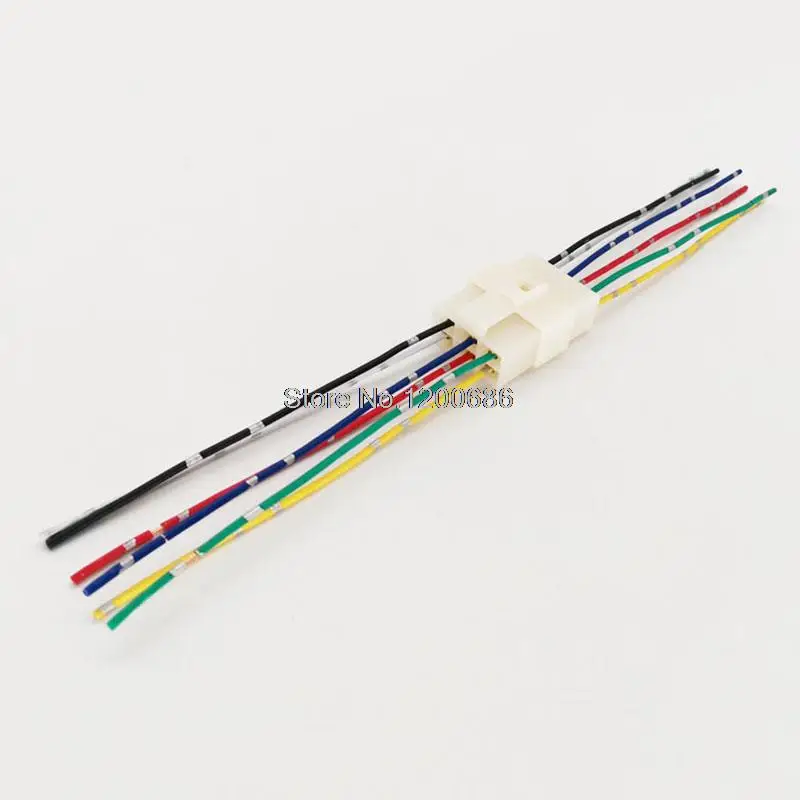 6.3mm 20CM 0.85MM 2P 3P 4P 6P 6.3mm Electrical 6.3 Connector Kits Male Female socket plug for Motorcycle Automotive Connector