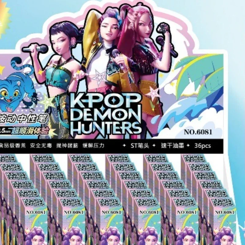 

*** KPop Demon Hunters Mira Zoey Rumi Cartoon Cute Blind Box Neutral Pen for Students Special Retractable Pen for Writing