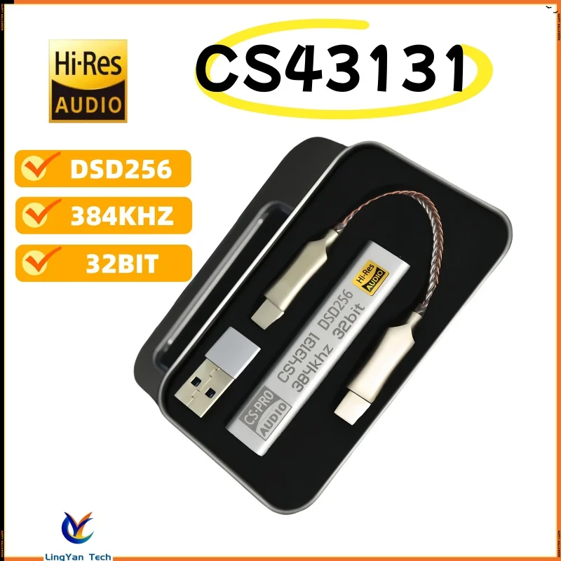 

USB-C DAC Adapter | HiFi Audio Decoder | Dual Type-C Headphone Amp | CS43131+SA9312L | PCM 384kHz & DSD256