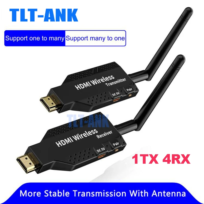 New 5G Wireless HDMI Extender 164ft/50m 1080P HD Video And Audio Signal Transmitter With Multiple Receivers