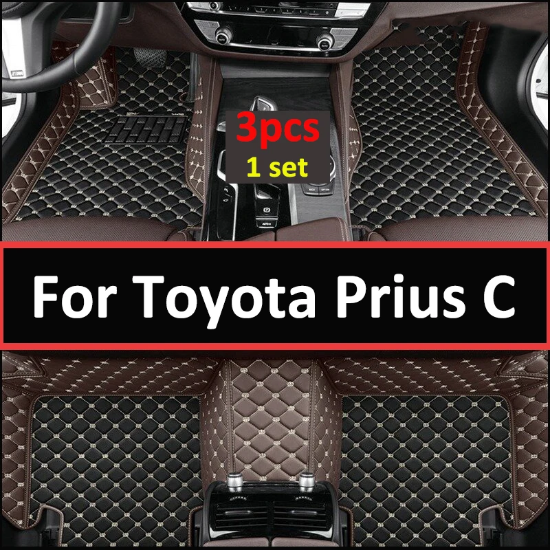 

Car Floor Mats For Toyota Prius C Aqua NHP10 2012~ 2019 Carpets Rugs Luxury Leather Mat Rugs Car Accessories 2013 2014 2015 2016