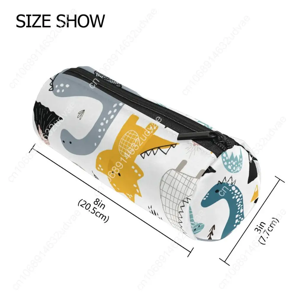 Cute Pencil Bag Case Dinosaur Pattern Leather Pen Bag Pencil Box Pencil Case Stationery Pouch Office School Supply