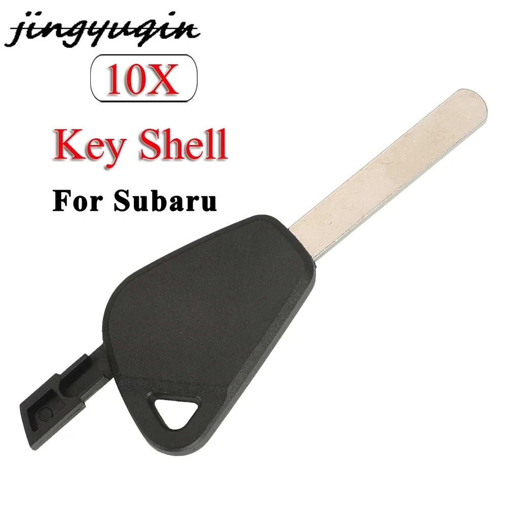 

jingyuqin 10pcs Replacement New Car Key Case Remote Key Shell For Subaru Key Blank Suit Outback Impreza Tribeca Legacy Forester