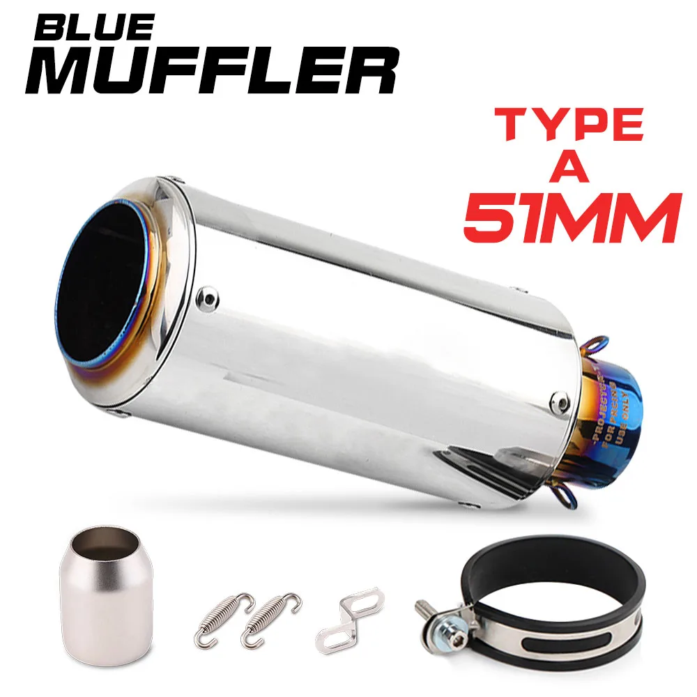 

Motorcycle Universal 51mm 60mm muffler for 500 EXC-F FE 501 S CB750 Hornet F900R PCX125 NMAX 125 YZF-R3 RS 457 WR250F‌ CRF450R