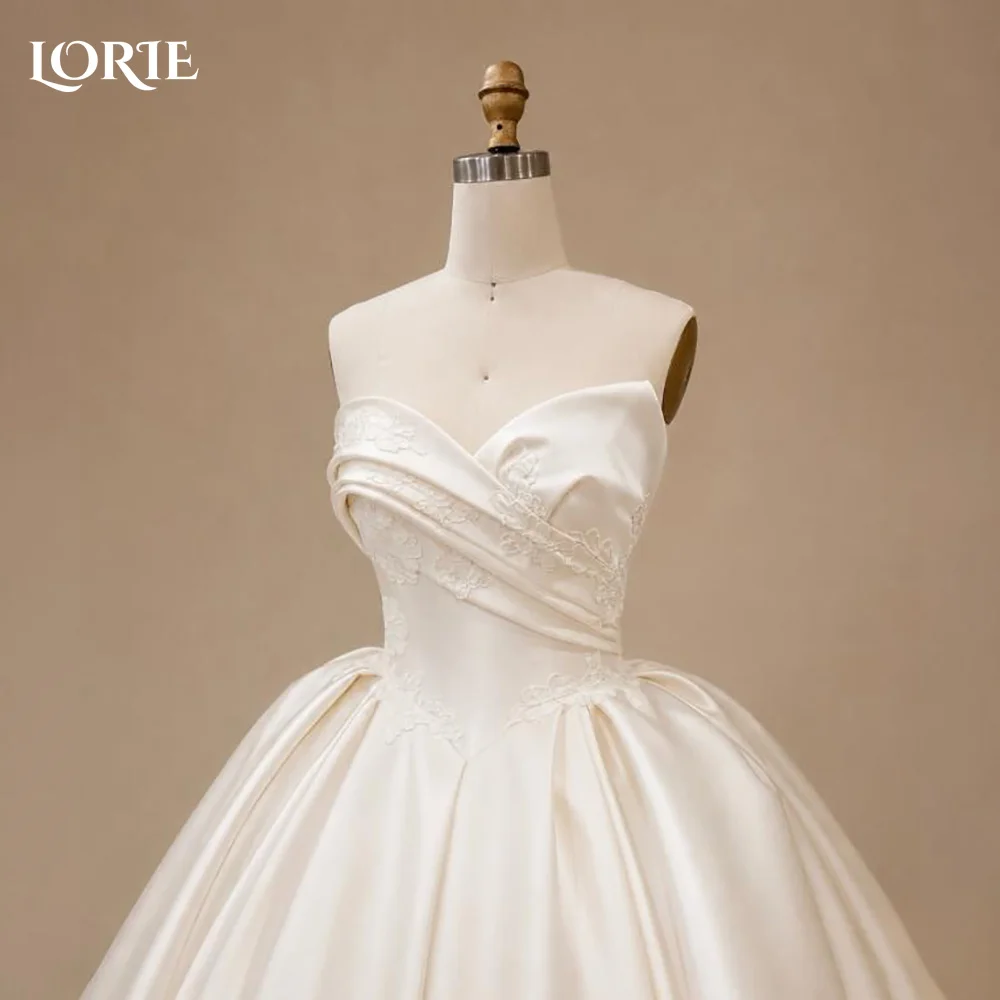 LORIE Satin Halter Wedding Dresses Bobycon Mermaid Bridal Gown Sleeveless Crepe Customized Simple Party Gown vestido de noiva