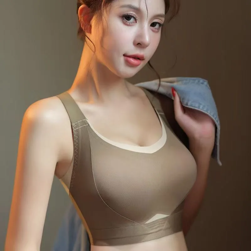

Seamless gathering underwear women's big breasts show small beautiful back, full cup, anti-sagging, pair breasts, plus size bra