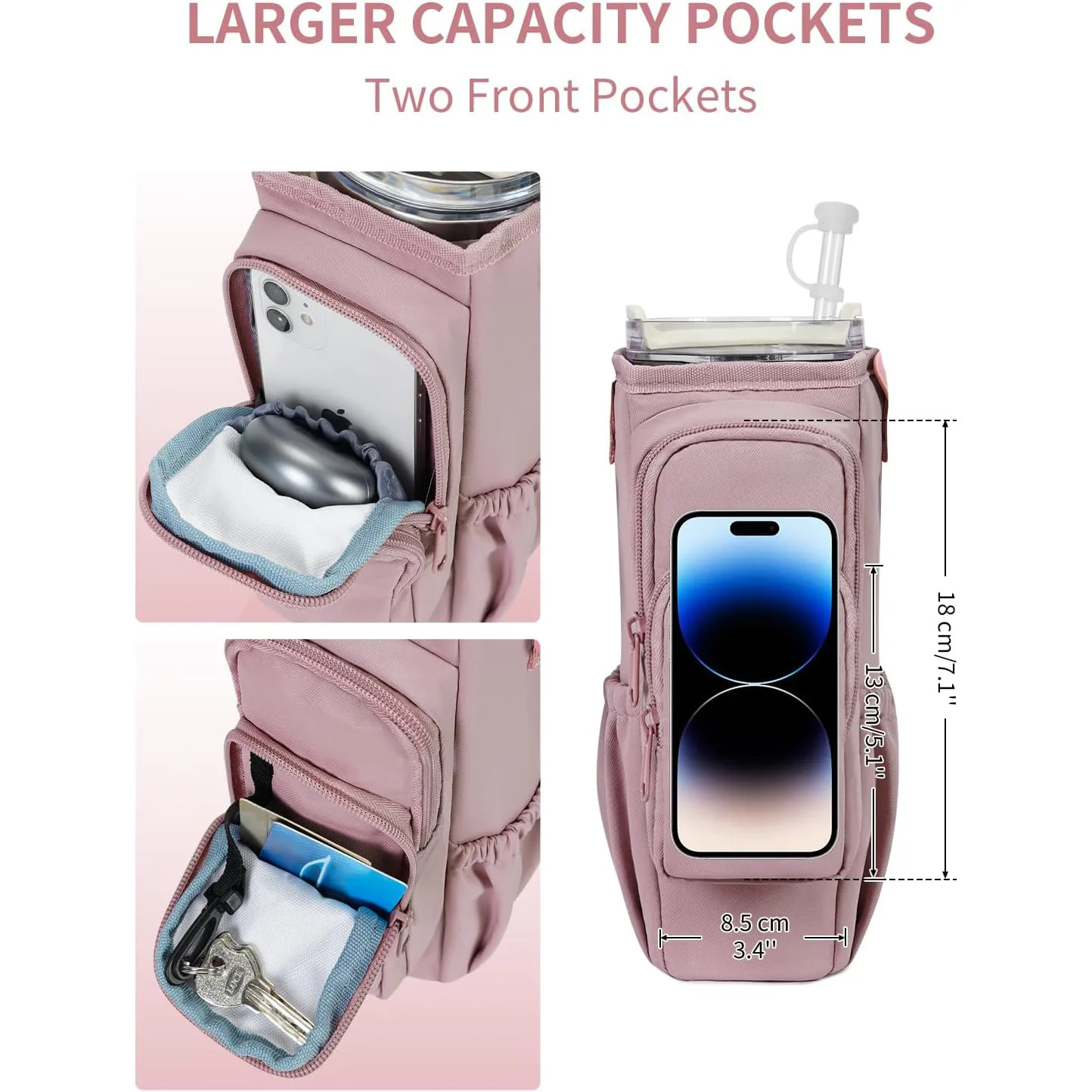 Hot Sale Thermal Insulation Water Bottle Bag Kettle Outdoor Hiking Camping Water Cup Adjustable Messenger Bag Thermos Cup Cover