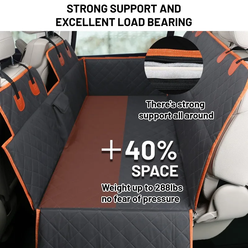 Waterproof car rear seat dog bed waterproof hammock hard bottom cover pad