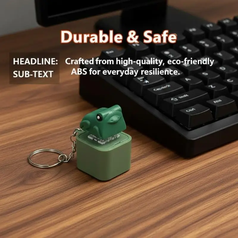 Duck Frog Funny Keychain Rechargeable Croaking Fidget Clicker for Relaxation Playing at School Home
