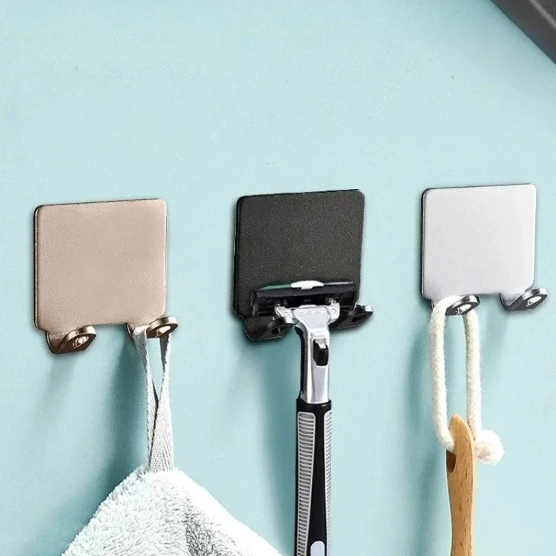 1-4PCS Punch Free Shaving Razor Holder Men Shaver Storage Hook Shelf Bathroom Rack for Kitchen Accessories Self Adhesive Hooks