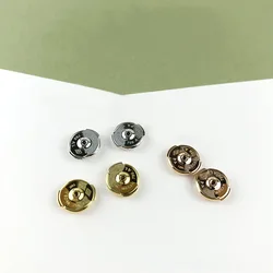 925 Sterling Silver Saucer Shape Earrings Back Earplug Plated K Gold Disc-shaped Jewelry Accessories Allergy Free Anti-lost
