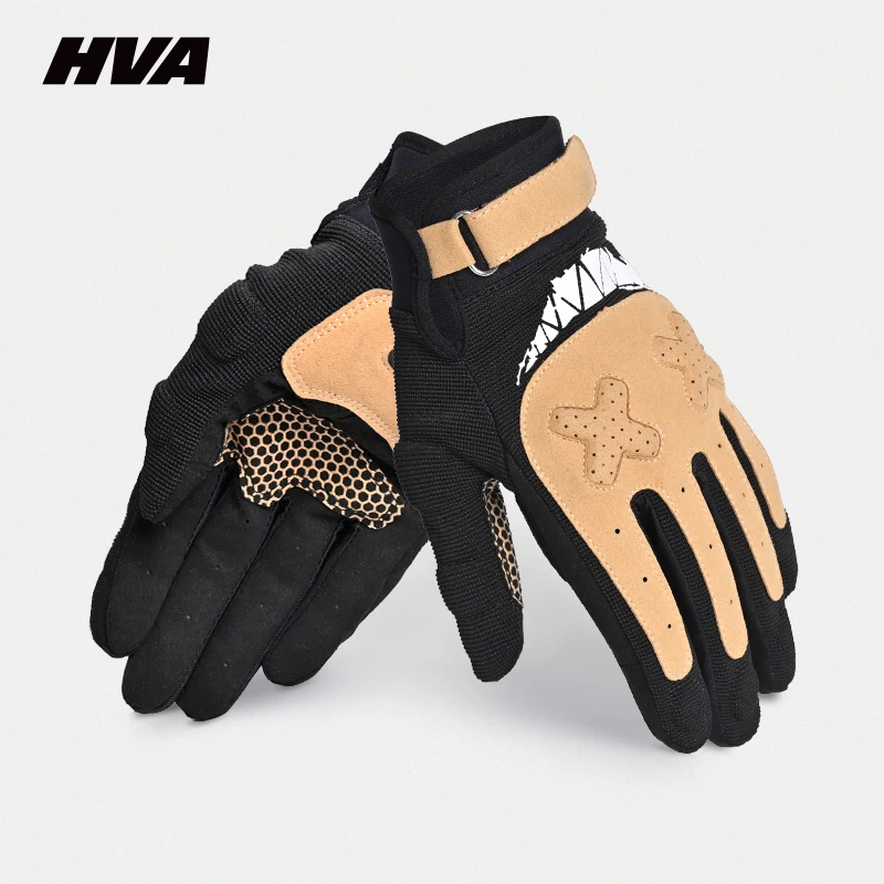 Guantes de Moto de malla transpirable para hombre y mujer, manoplas de dedo completo para pantalla táctil, Motocross, XS-XXL verano