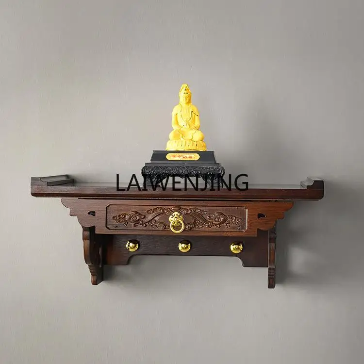 

LYN Household Incense Table God of Wealth Placement Table Tabletop Small Buddha Scene Wall-mounted Buddha Table Cabinet