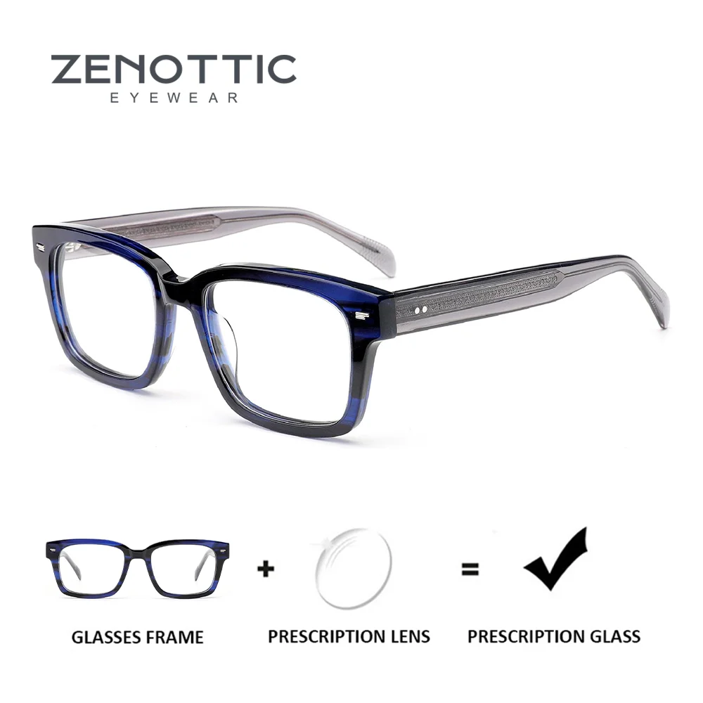 

ZENOTTIC женские квадратные очки по рецепту модные ацетатные очки для близорукости/фотохромные оптические очки прогрессивные очки