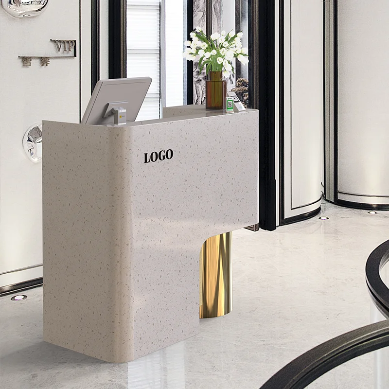 

Стойка регистрации салона красоты, барный стол и стулья из нержавеющей стали, стойка регистрации, подходит для украшения интерьера