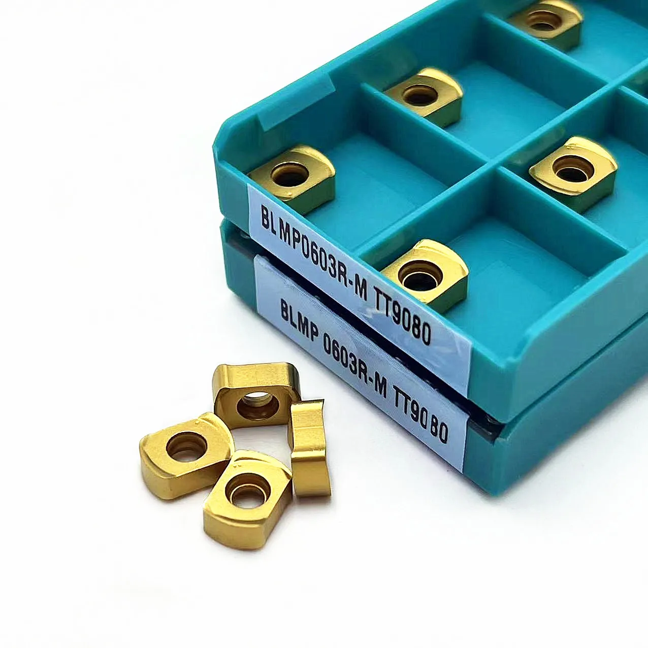 Inserto de carburo de 10 piezas, herramienta de piezas de torno CNC BLMP 0603R M TT9080, fresadora de alta calidad, doble cara, alimentación rápida BLMP0603R, 0603