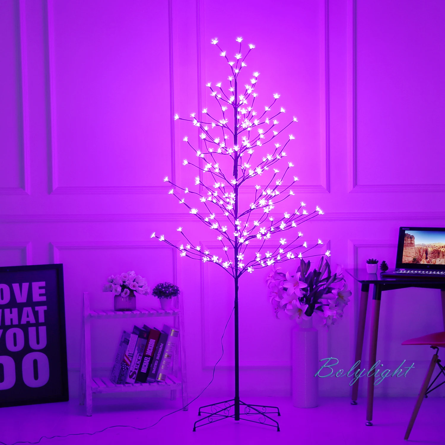 208L purplr cherry blossem tree light halloween decoration