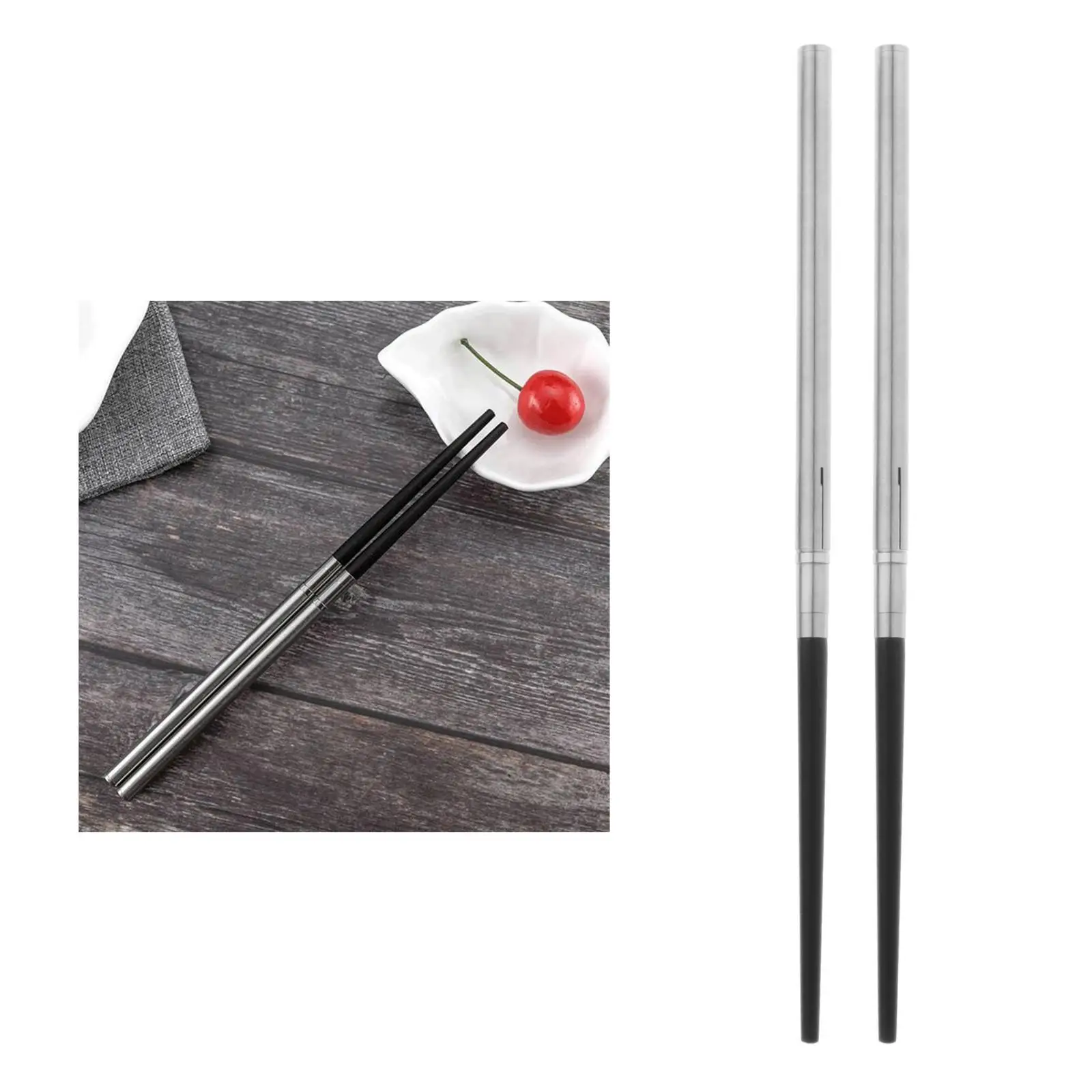 Foldable Chopsticks with Carrying Case, Carabiner (1 Pair) for Camping view 2