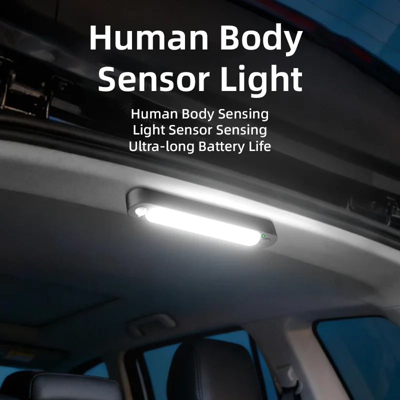SEAMETAL Upgraded Trunk Motion Sensor Light High-Brightness Wireless Car Led Automatic Light 1500mAh USB Charging Cabinet Lamp