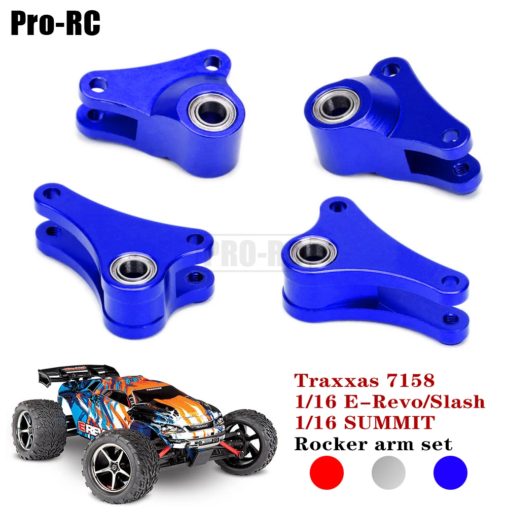 7158 Alloy Front & Rear Rocker Arm Set Progressive-2 Rate & Bearing for RC Car Short Truck Traxxas 1/16 E-Revo VXL Summit Slash