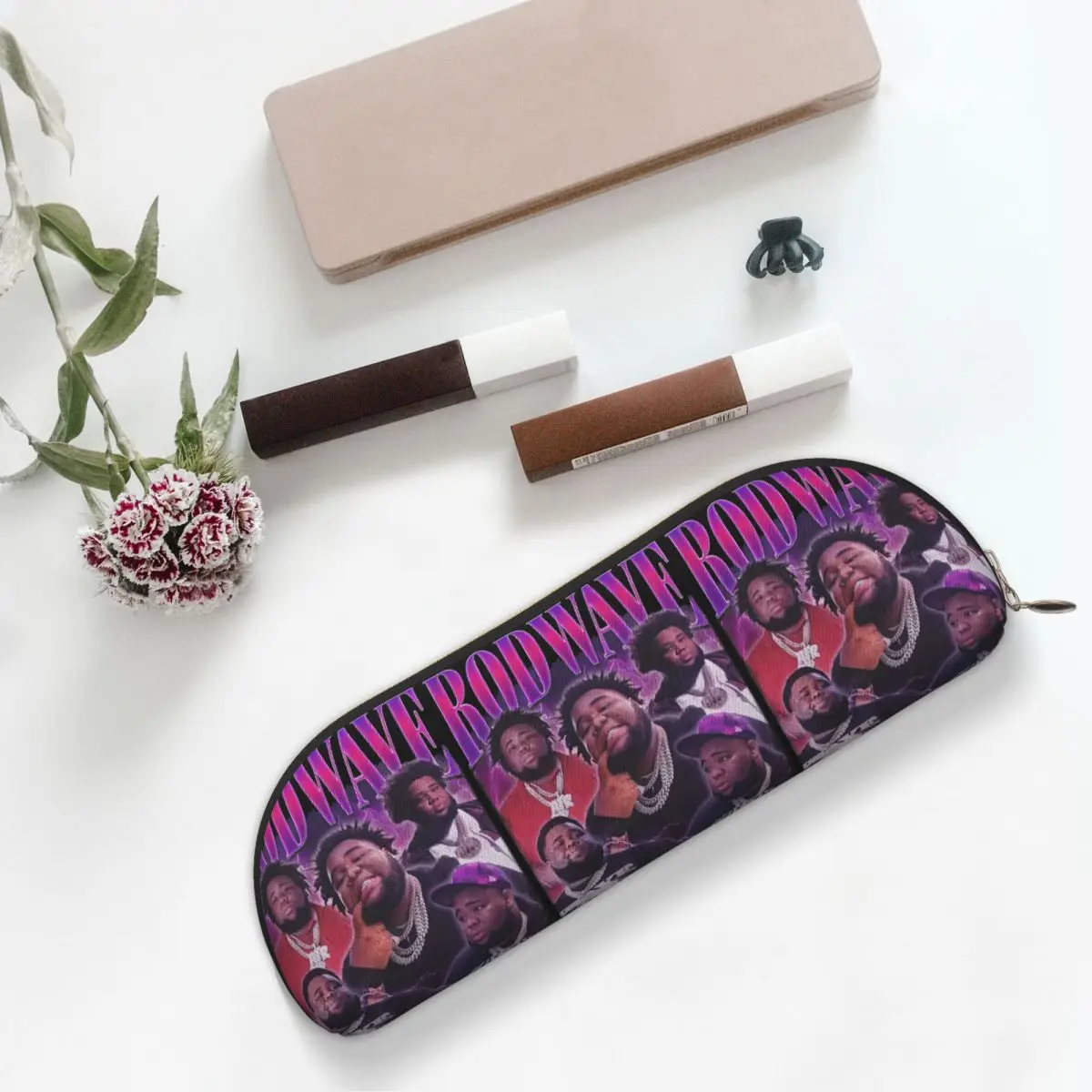 

Rod Wave Pencil Cases Pen Holder Storage Stationery Supplies Large Capacity Pen Box Pencil Bag for Students Gifts