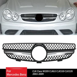 For Mercedes Benz CLK Class W209 CLK63 CLK550 CLK320 2003-2009 Front Grills Grille Upper Bumper Hood Mesh Air Intake Grille
