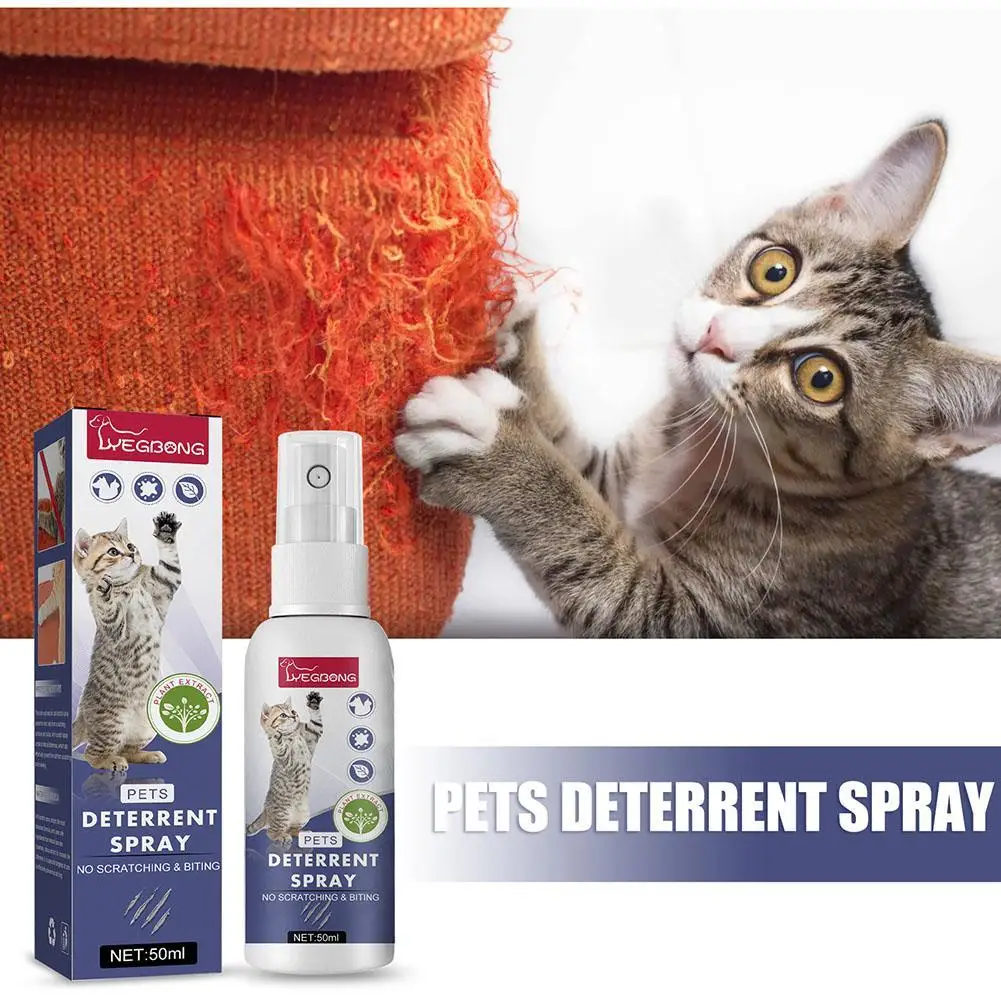 Cat Scratch Deterrent Spray Natural Scratching Training Aid Spray No Stimulation Orange Fragrance Sofa Furniture Protectors