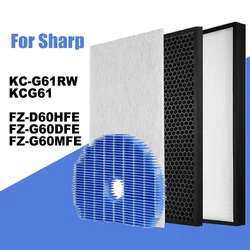 FZ-D60HFE FZ-G60DFE FZ-G60MFE Humidifying Filter Carbon Charcoal Filter HEPA Filter for Sharp Air Purifier KC-G61RW KCG61
