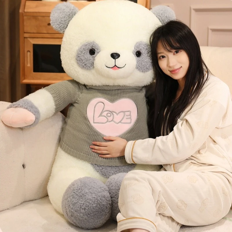 거대한 봉제 인형 부드러운 동물 인형 곰 팬더 어린이 편안한 베개 포옹 인형 소녀 장난감 생일 선물