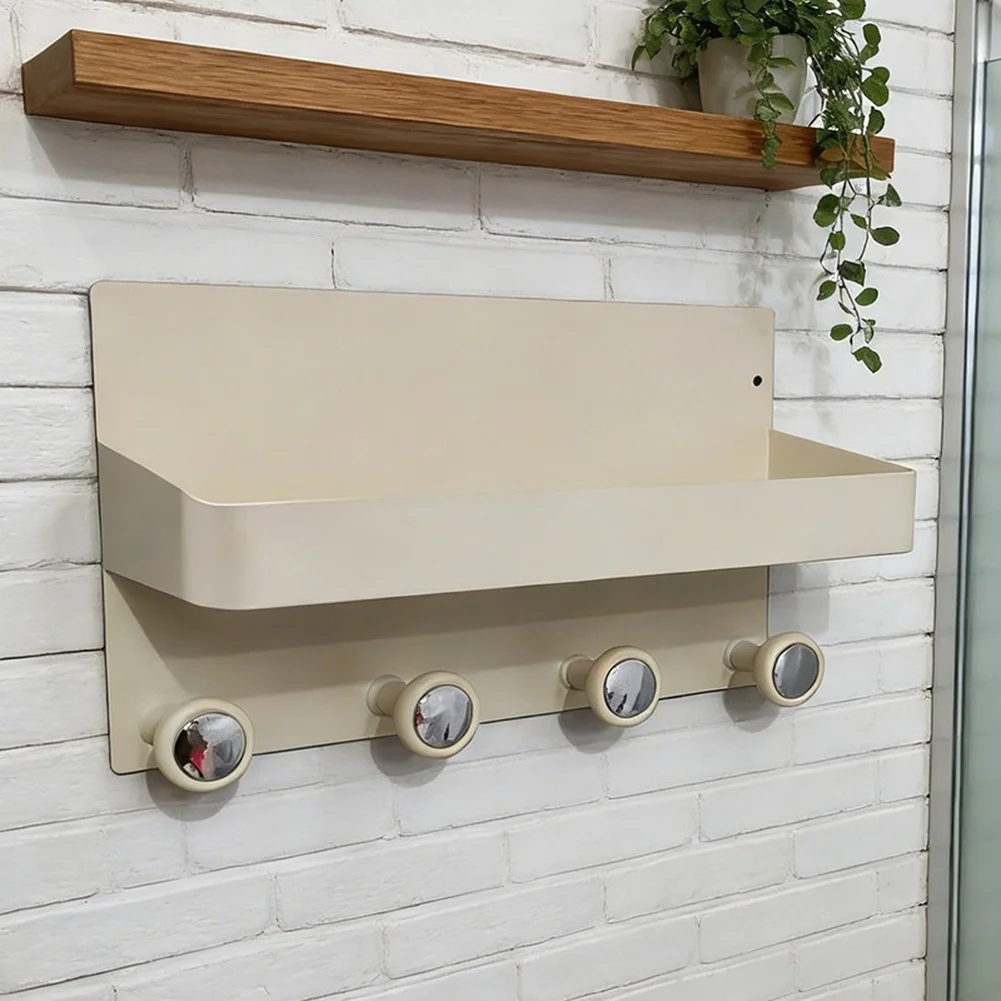 For Office Decor Storage Rack Magnetic Pegboard For Quick Setup Black Carbon Steel Construction Secure Attachment
