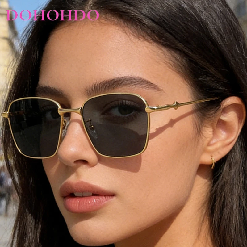 

Fashion Brand Design Square Metal Women Sunglasses Retro Luxury Punk Men Eyewear Summer Traveling Driving Sunglasses Очки UV400