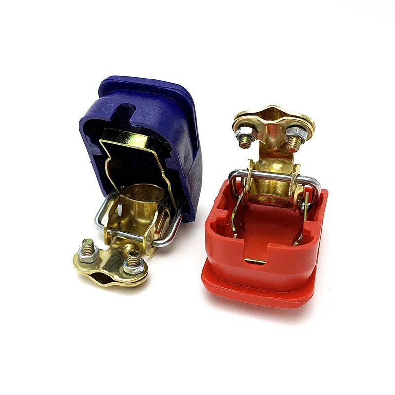 

1 Pair Battery Terminal Connectors Negative and Positive 1 Pair Plate Quick Release Car Connector Battery Clamps Top Post Clips