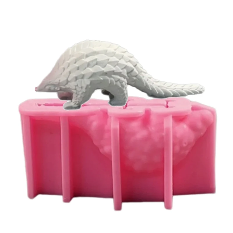 Y1UB Animal Figurine Silicone Molds for Making Soap Table Ornaments Gypsum Decorations, Plaster Silicone Molds